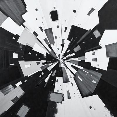 The primary subject of the image is a black and white drawing of a building. The setting is a black and white background, which adds to the overall atmosphere of the image. The visual style is a combination of digital art and illustration, creating a unique and artistic representation of the building. The colors and mood of the image are predominantly black and white, giving it a classic and timeless feel.